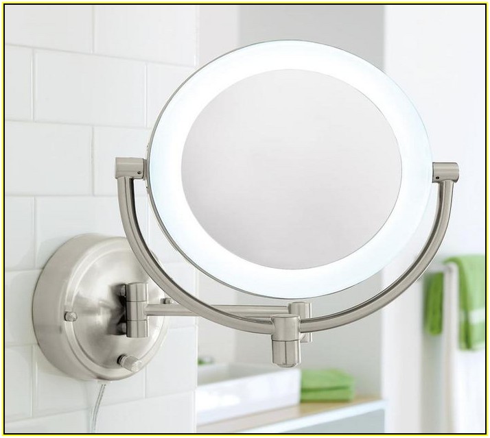 Lighted Makeup Mirror Wall Mount
