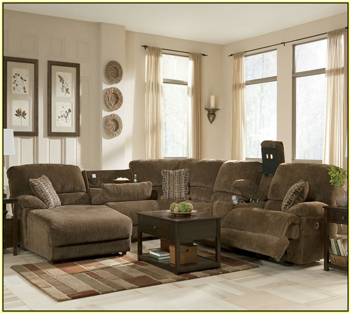 Microfiber Sectional Sofa With Chaise And Recliner