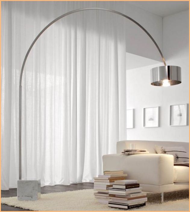 Modern Floor Lamp With Attached Table