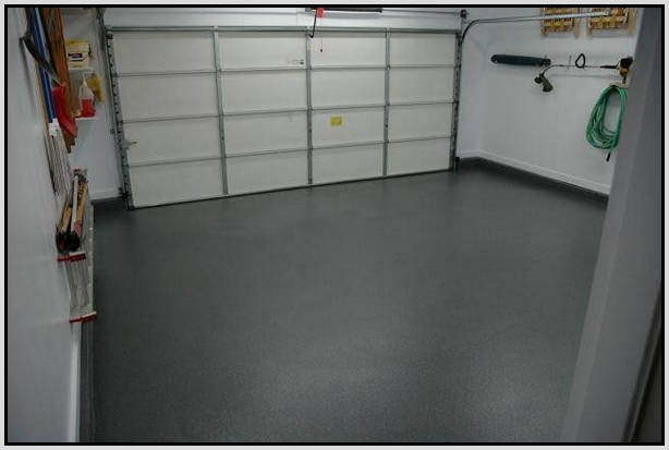 Monochromatic Dark Gray Floor For Garage
