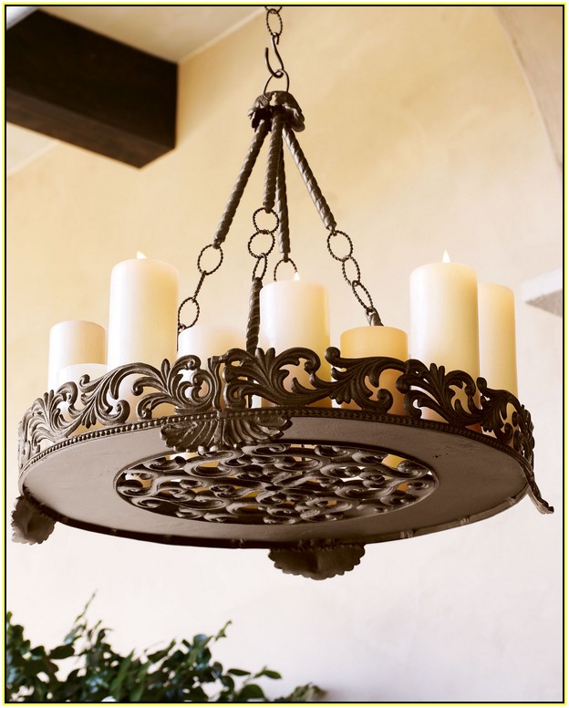 Outdoor Candle Chandelier Non Electric