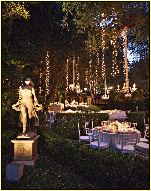 Outdoor Fairy Lights Wedding
