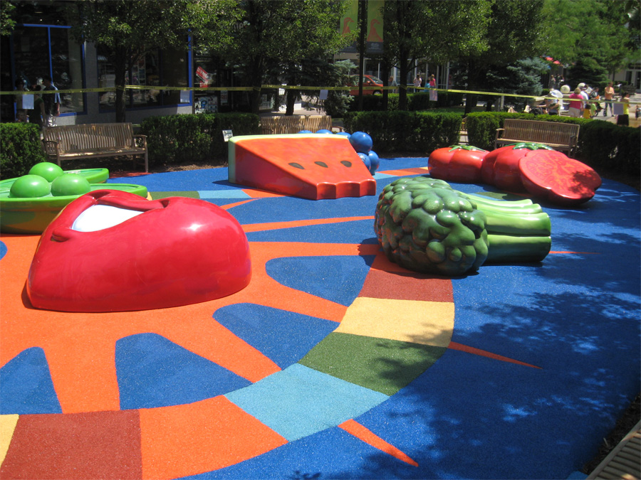 Outdoor Rubber Tiles For Play Area