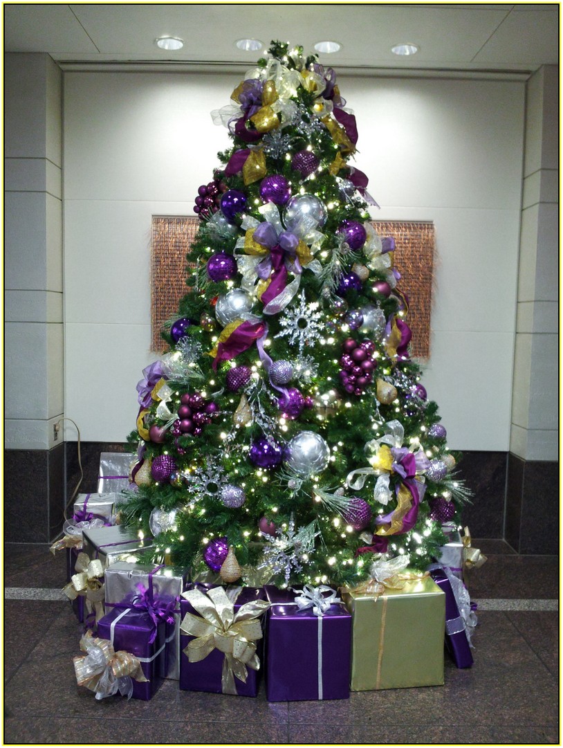 Purple Christmas Tree Decorations