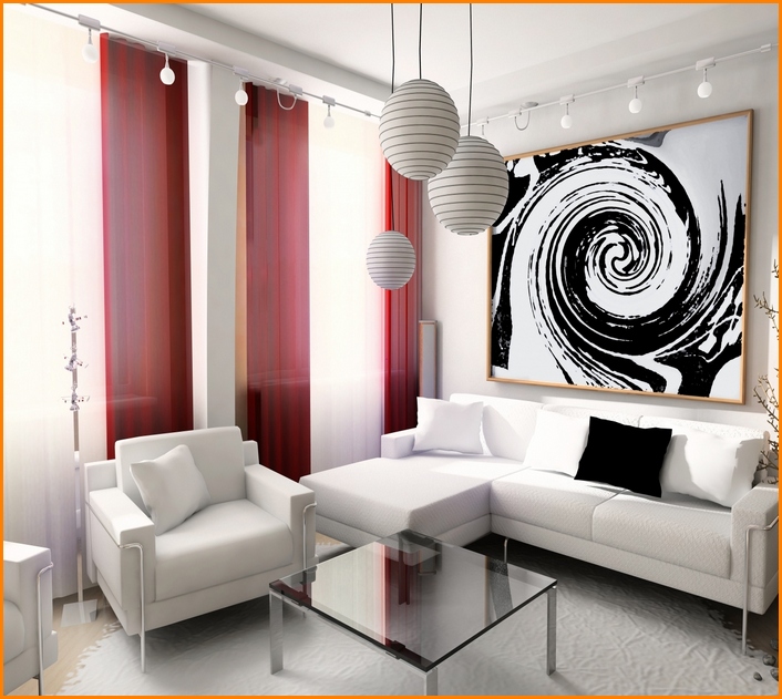 Red Black And White Wall Decoration