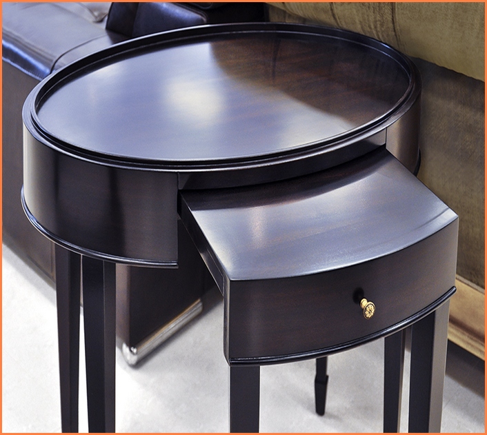 Round End Tables With Drawer