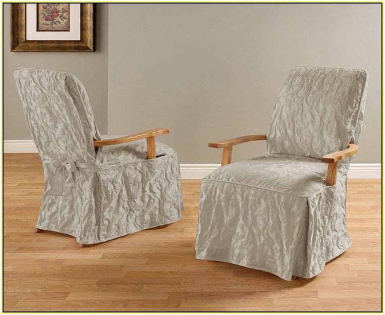 Slipcovered Dining Chairs With Arms