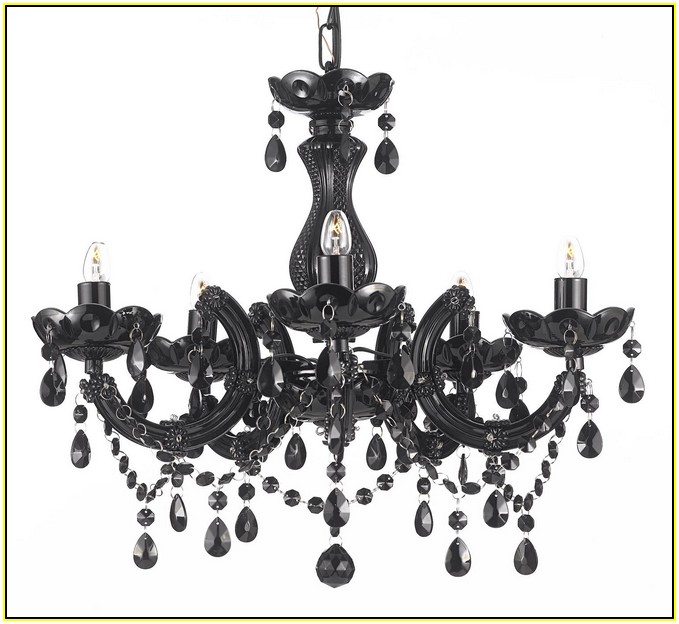 Small Black Crystal Chandelier