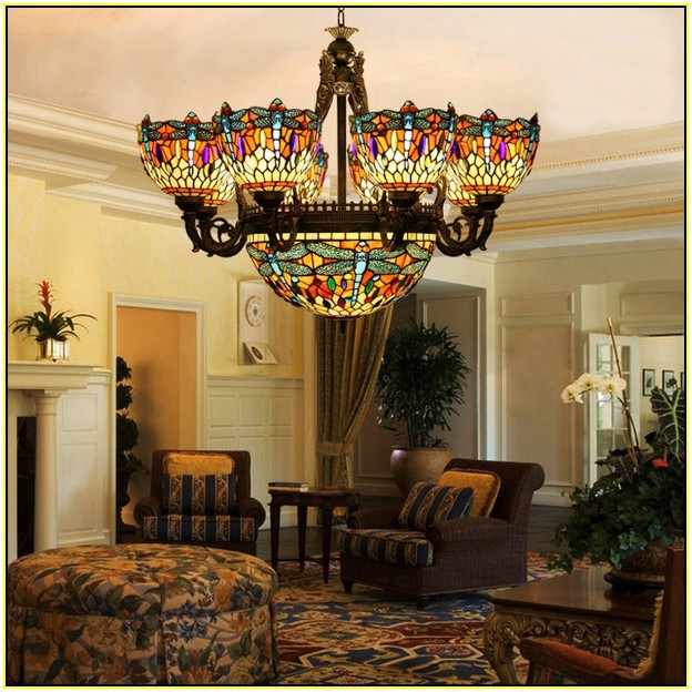 Stained Glass Chandelier Shades