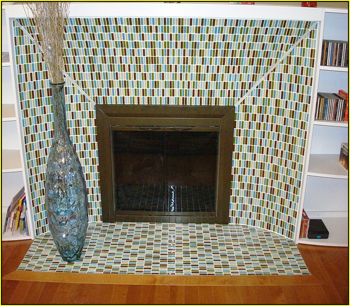 Subway Tile Fireplace Designs