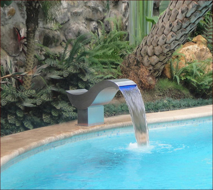 Swiming Pool Design And Waterfall