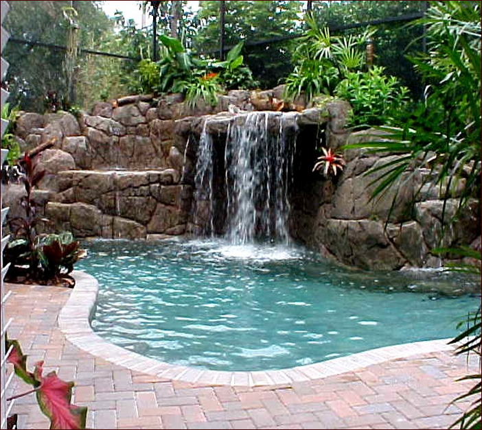 Swiming Pool Design Waterfalls