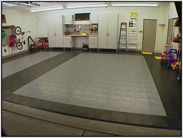 Two Tone Gray Floor For Garage