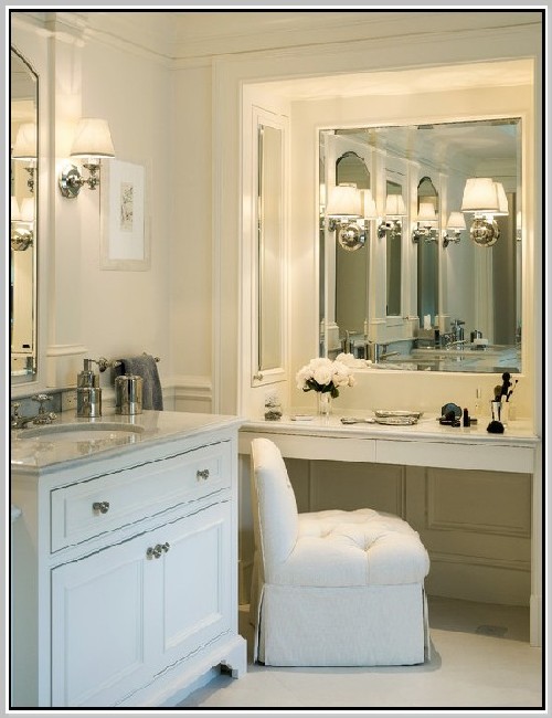 Vanity Table With Lighted Mirror