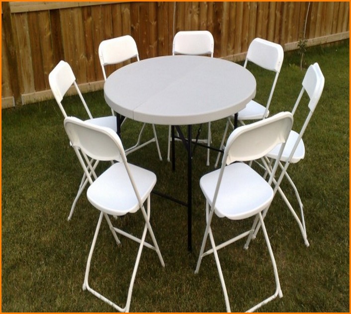 White Folding Table And Chairs
