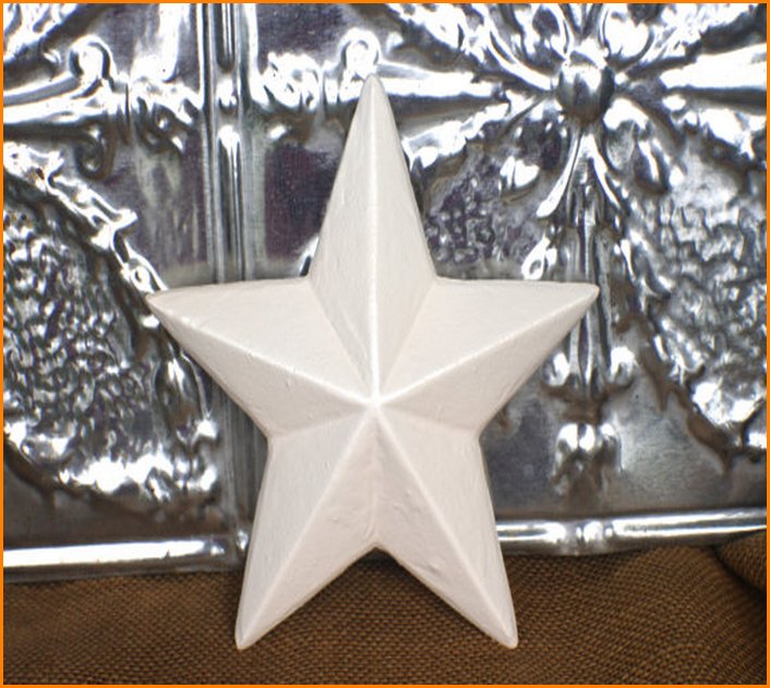 White Metal Star Wall Decoration