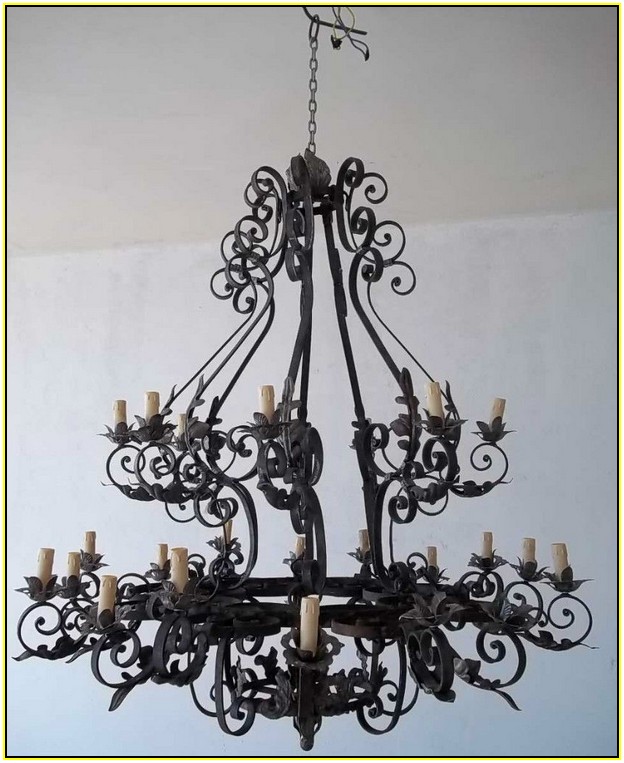 Wrought Iron Chandeliers Rustic