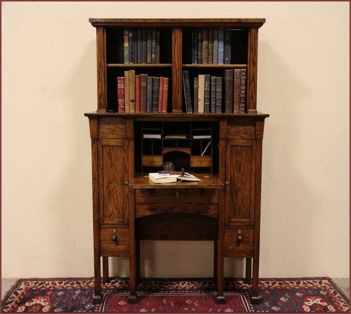 Antique Secretary Desk For Bookcase