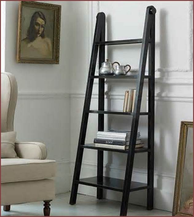 Black Bookcase For Ladder