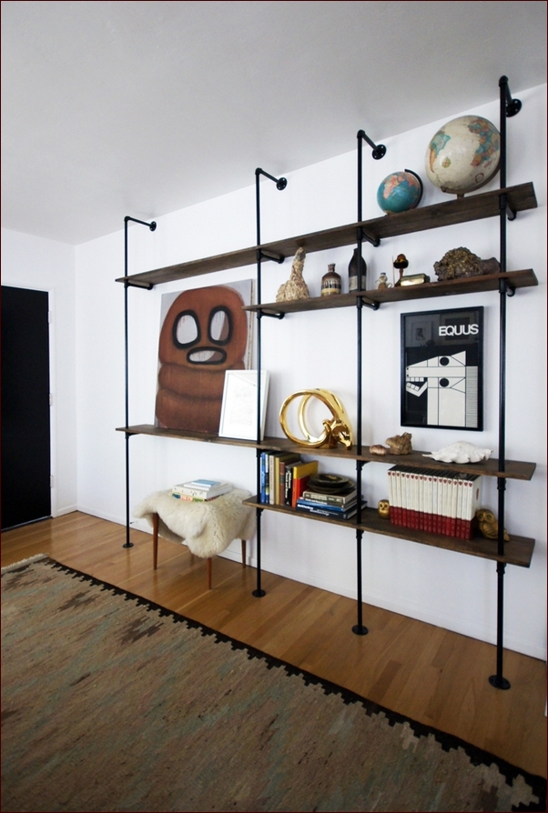 Build A Bookcase With Pipe
