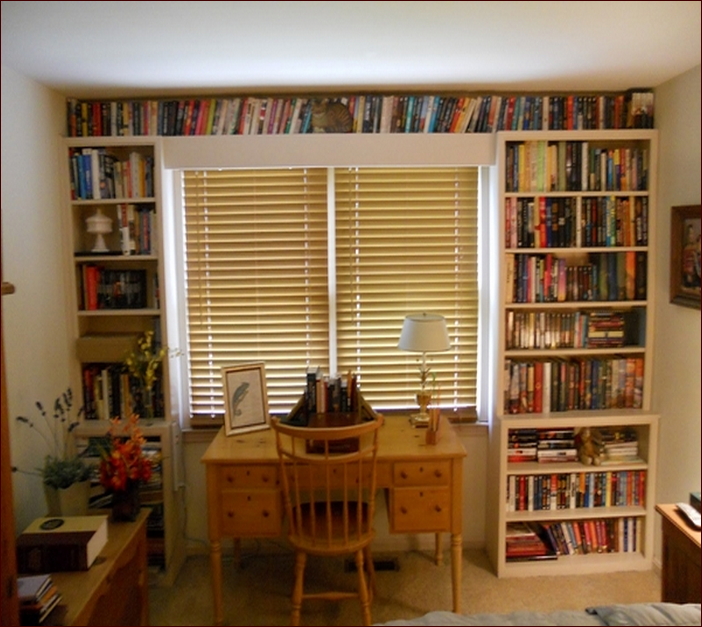 Built In Bookcases Around A Window Plans