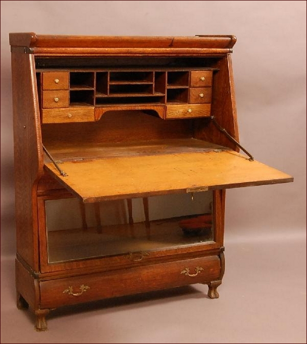Desk With Bookcase Front