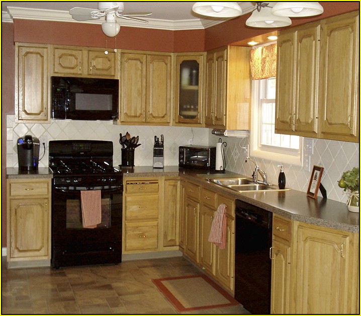 Kitchen Paint Colors With Oak Cabinets And Black Appliances