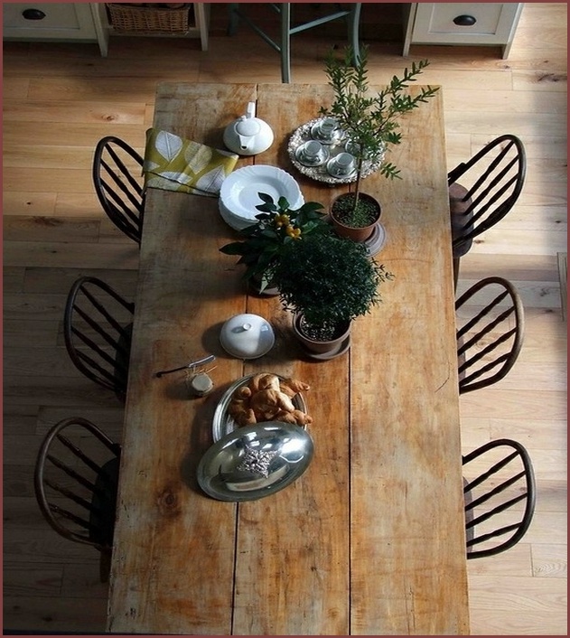 Large Rustic Kitchen Tables