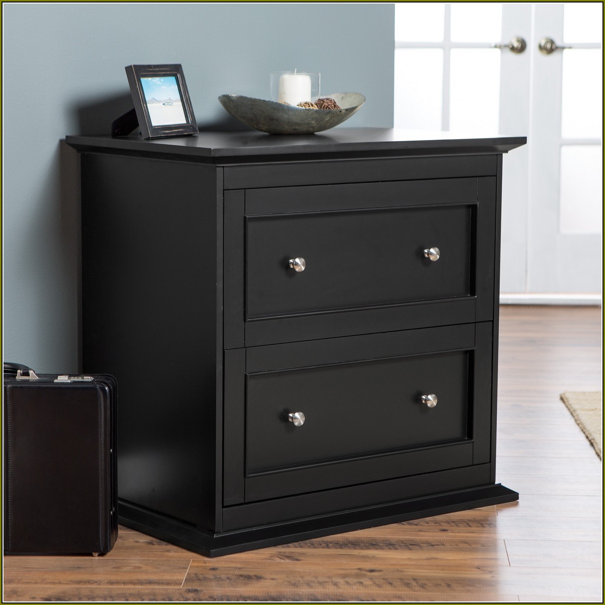 Black Wood File Cabinet Lateral