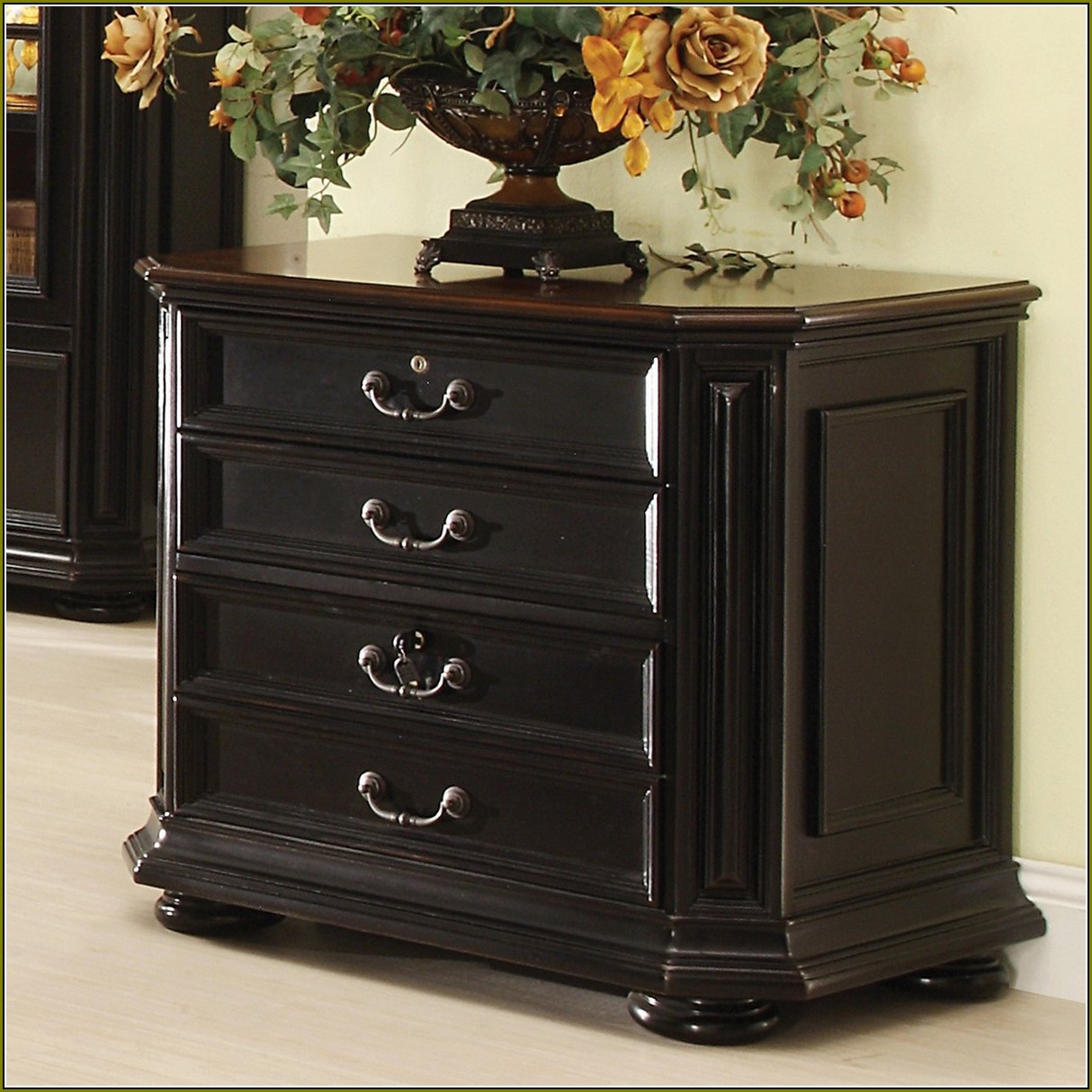 Black Wood File Cabinets Home