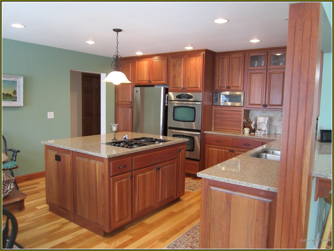 Cherry Kitchen Cabinets With Oak Floors