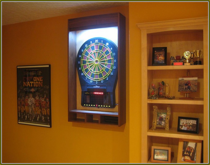 Dart Board Cabinet With Lights