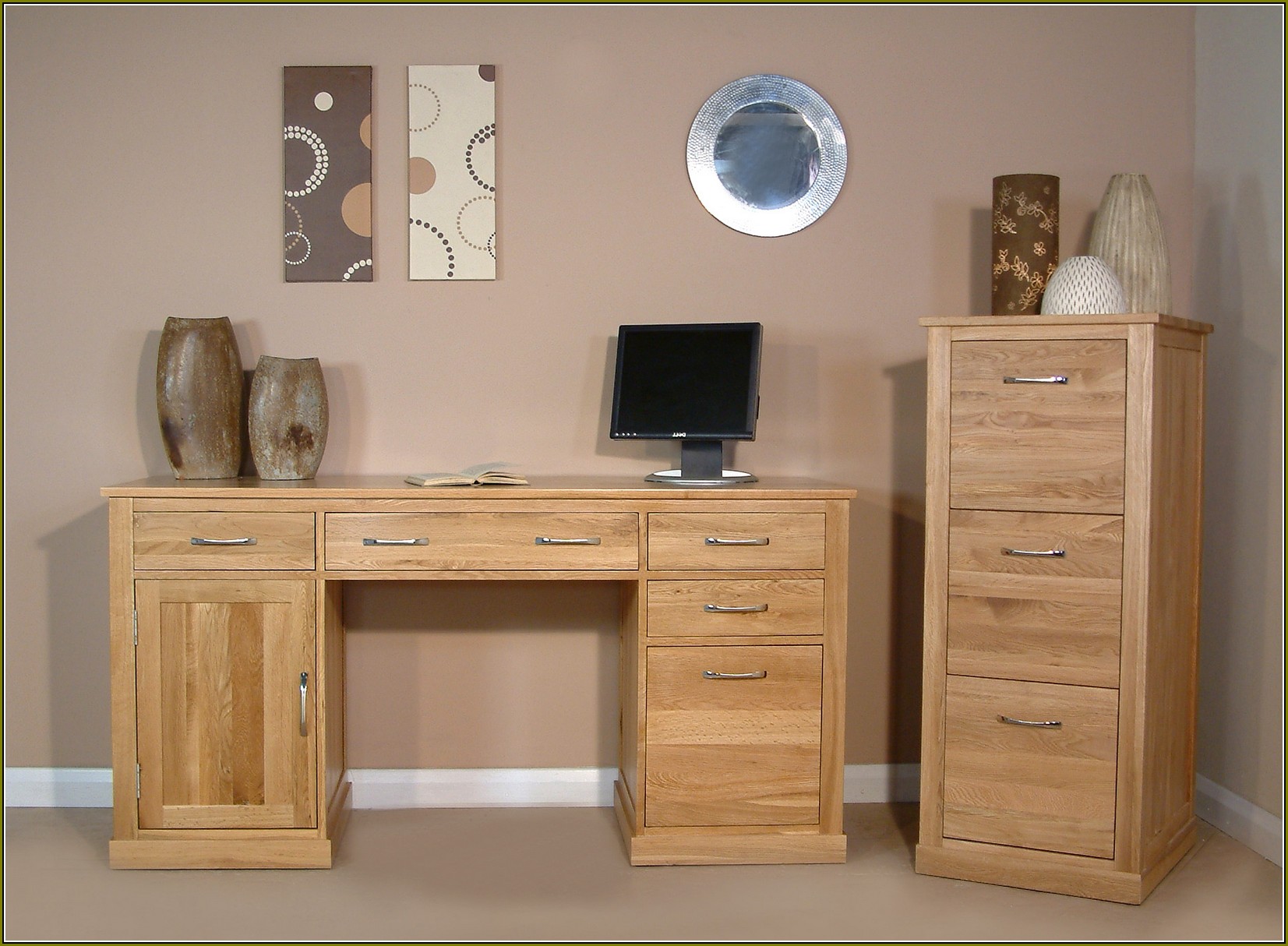 Desk With File Cabinet Drawers