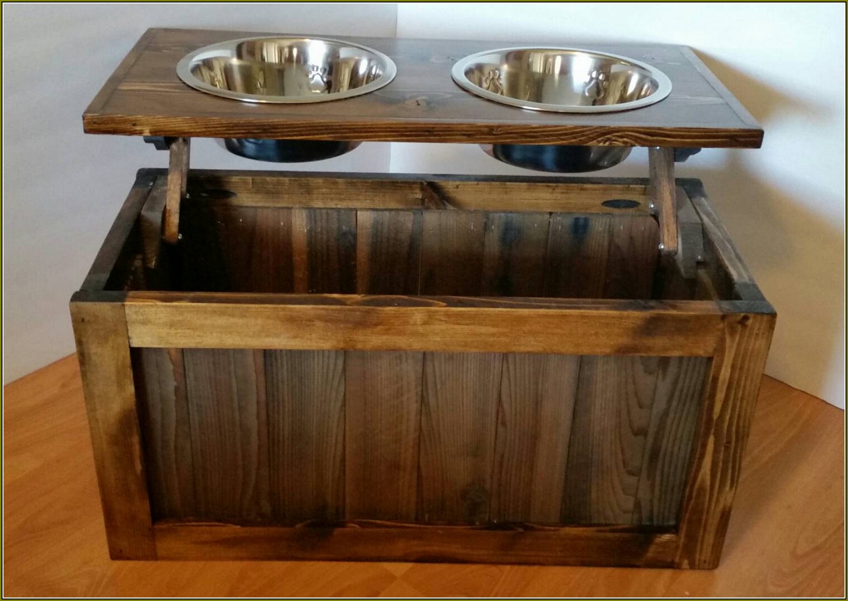 Dog Food Storage Cabinet With Bowls
