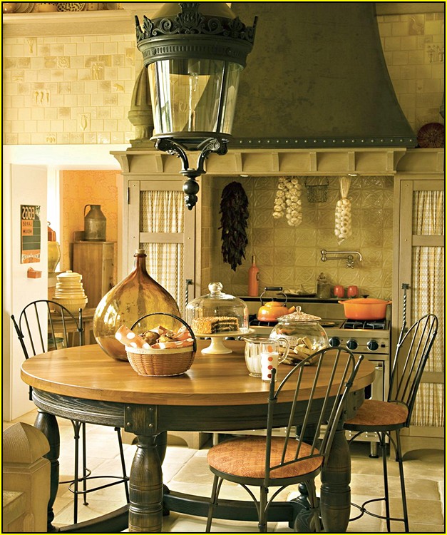 French Country Kitchen Table Round