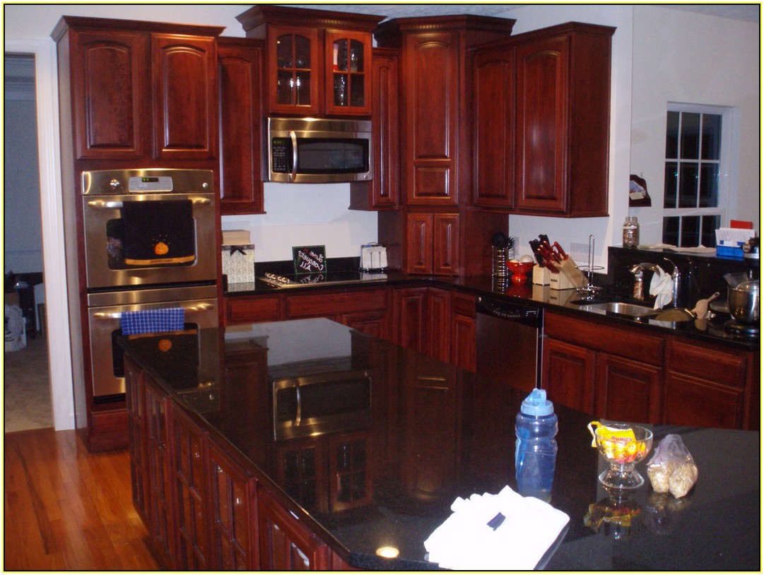 Granite Countertop Colors With Cherry Cabinets