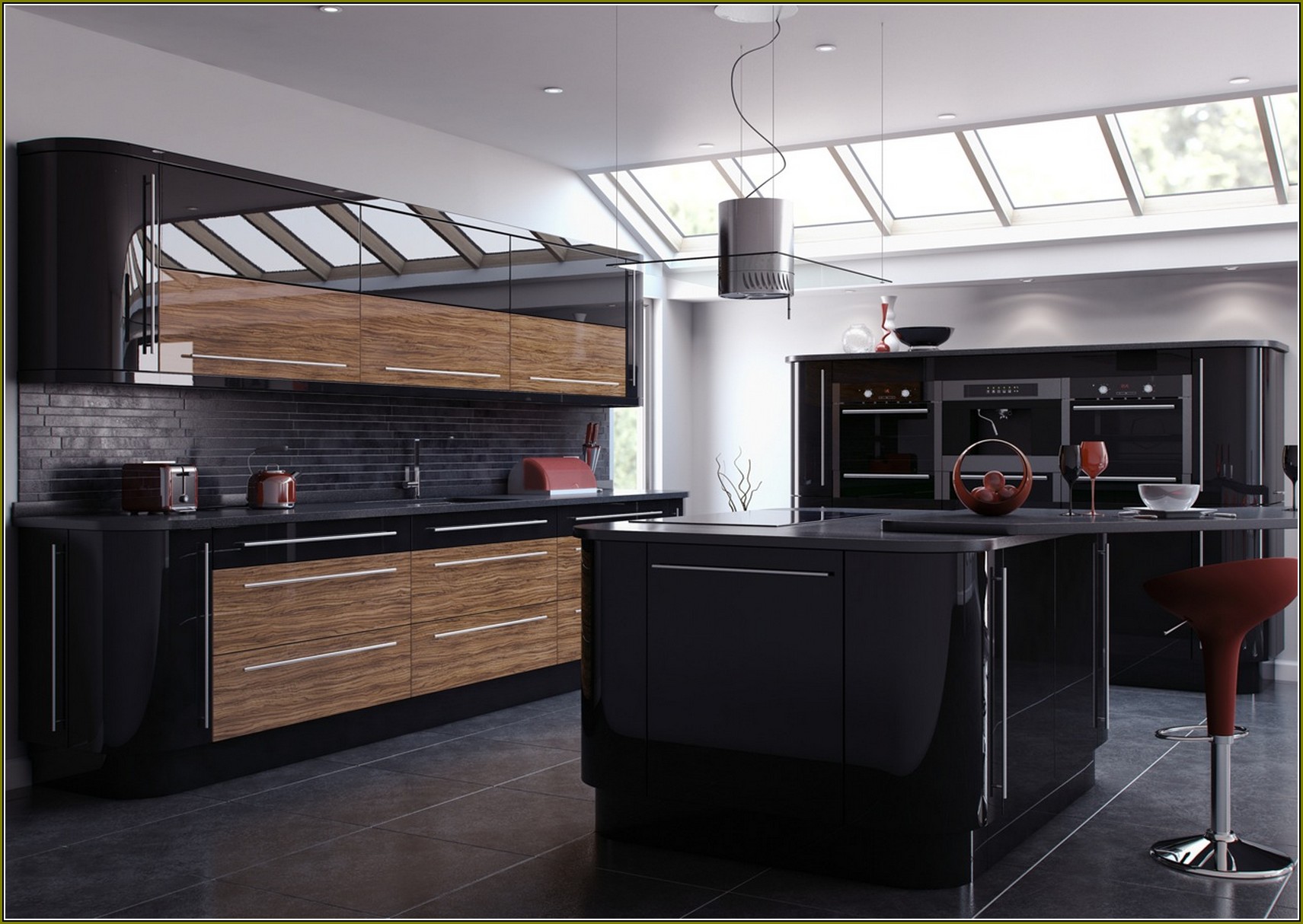 High Gloss Kitchen Cabinets Material