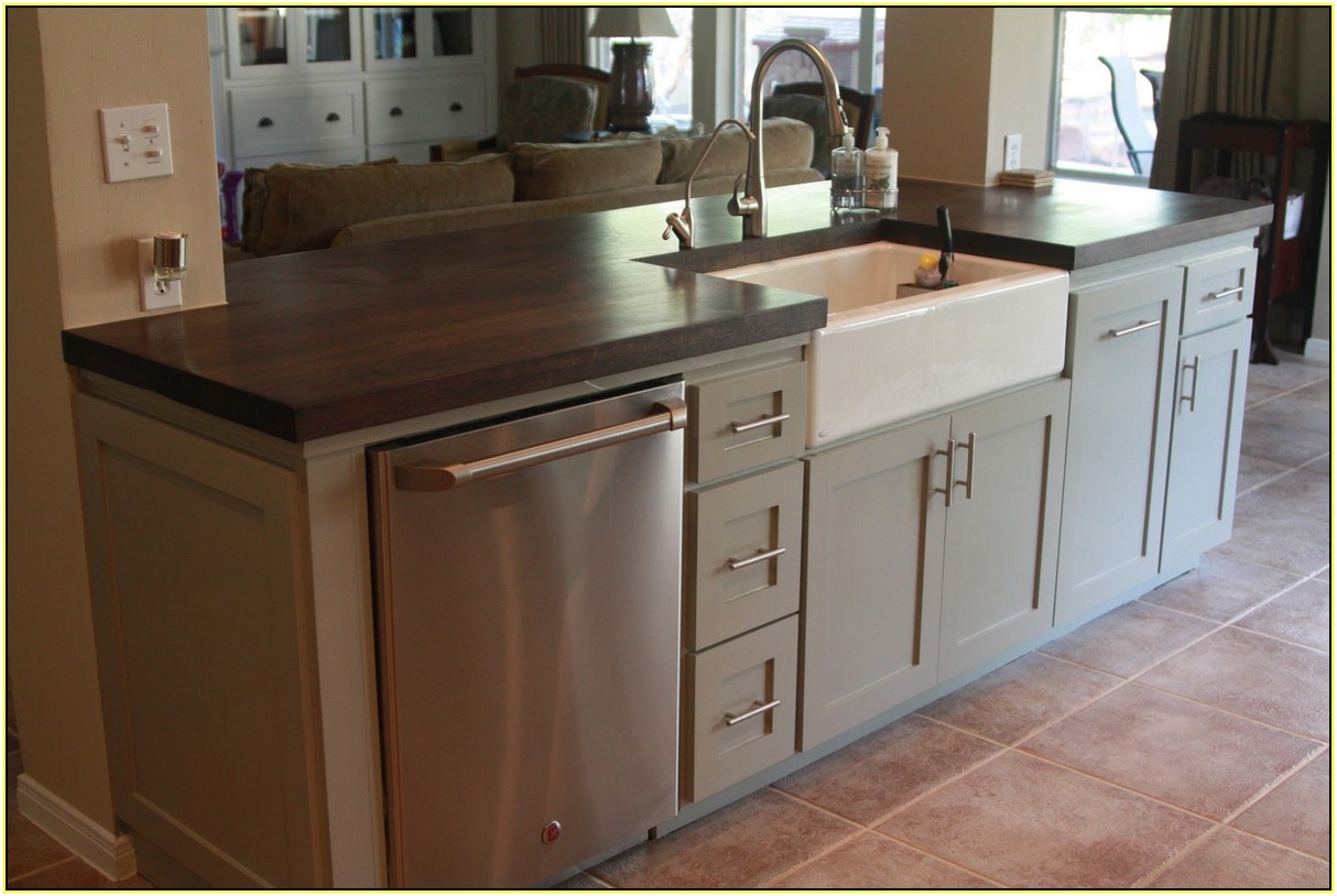 Kitchen Island With Sink And Dishwasher