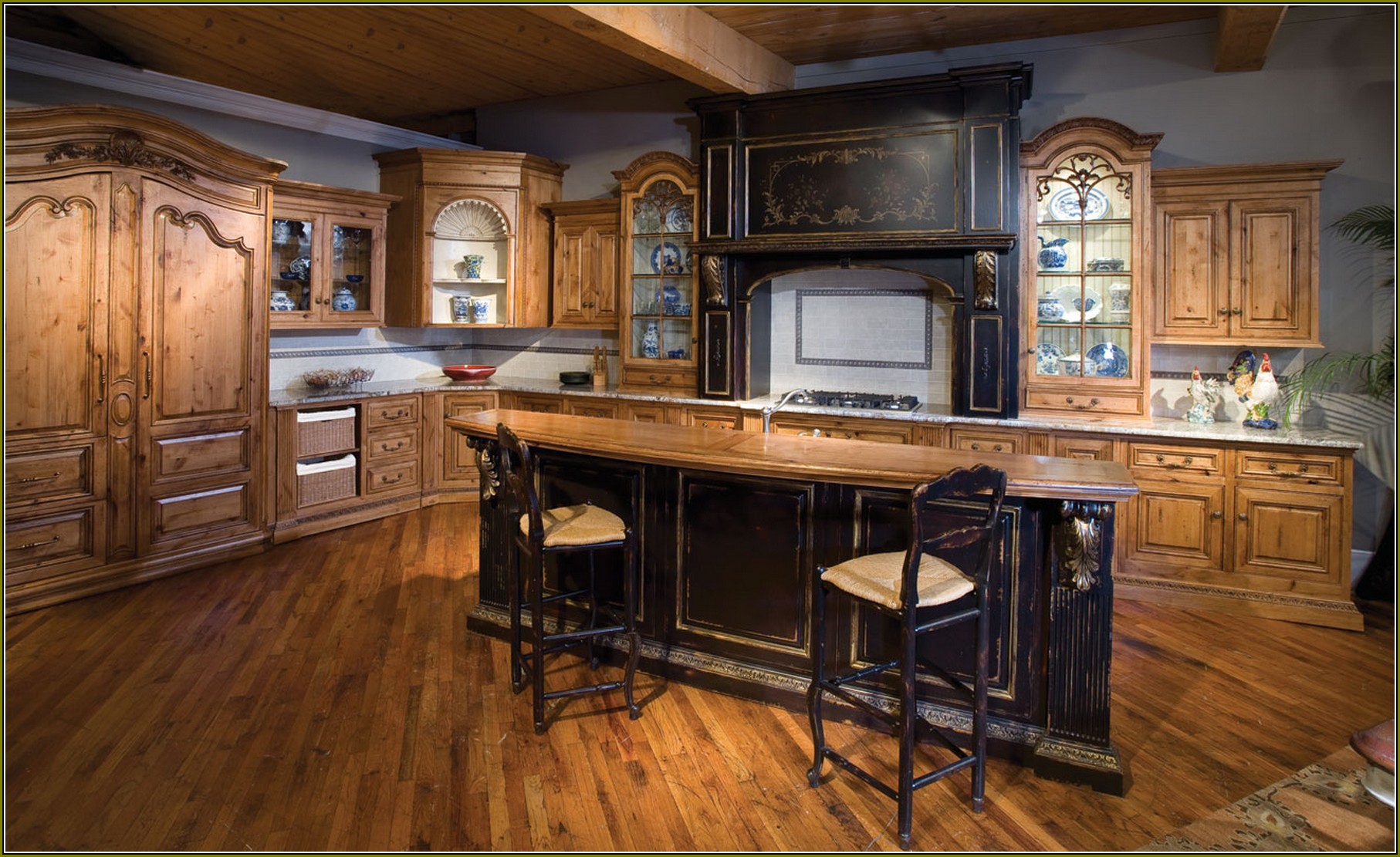 Knotty Alder Kitchen Cabinets Solid Wood Construction