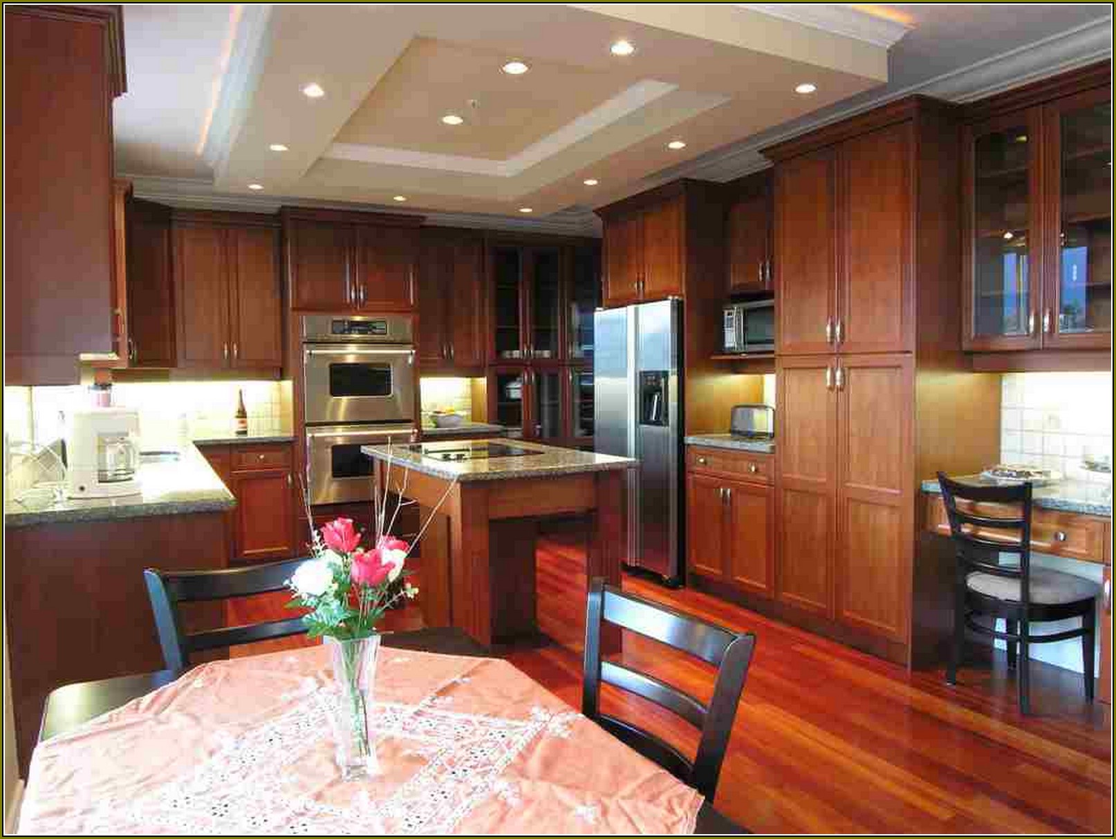 Modern Cherry Wood Kitchen Cabinets