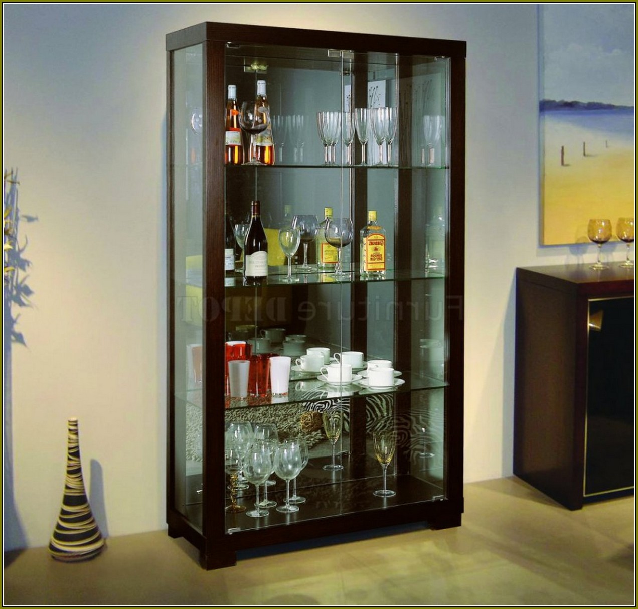 Modern Curio Cabinets Glass