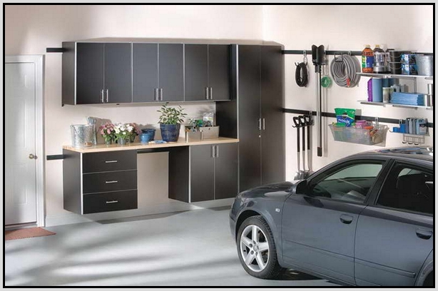 Modern Garage Decorations Ideas With Wall Cabinets