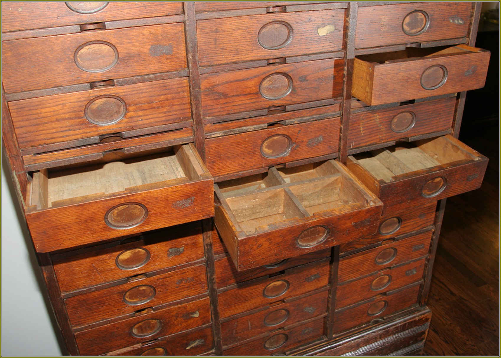 Oak Filing Cabinet Antique