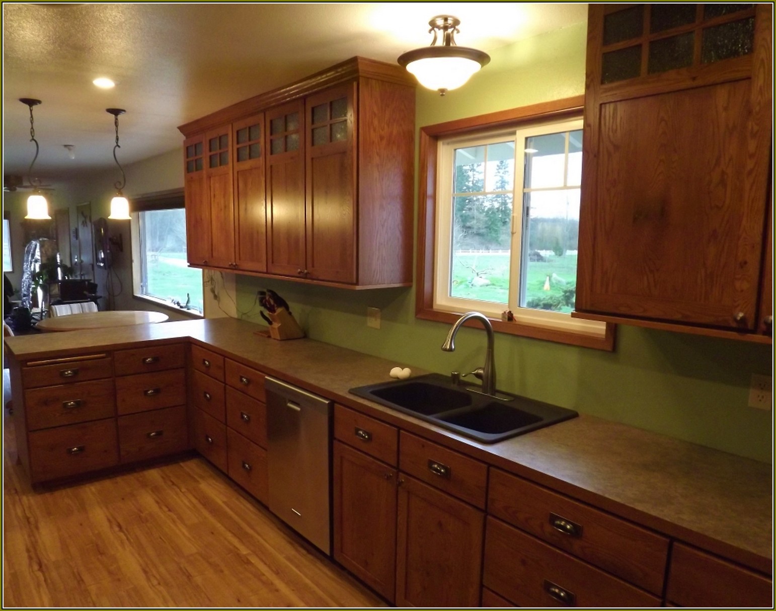 Oak Mission Style Kitchen Cabinets