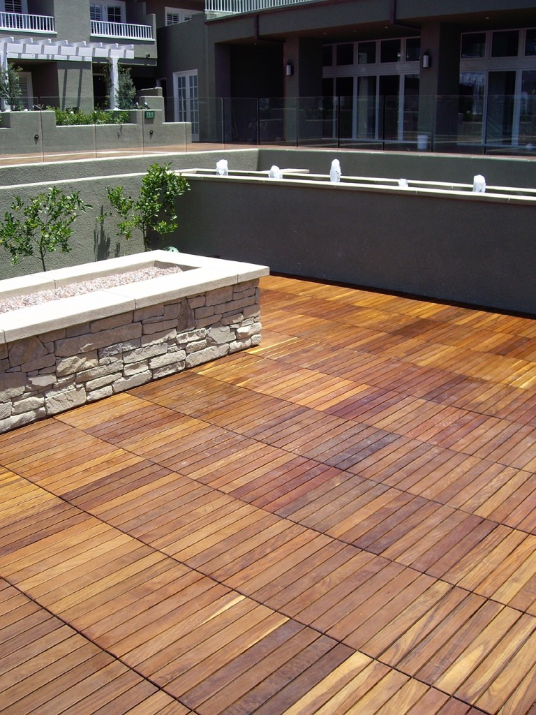 Outdoor Wooden Deck Tiles