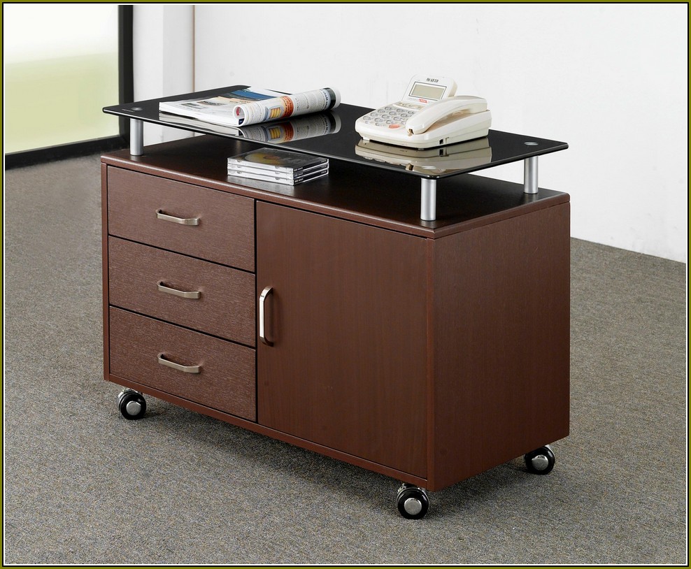 Portable File Cabinet With Wheels