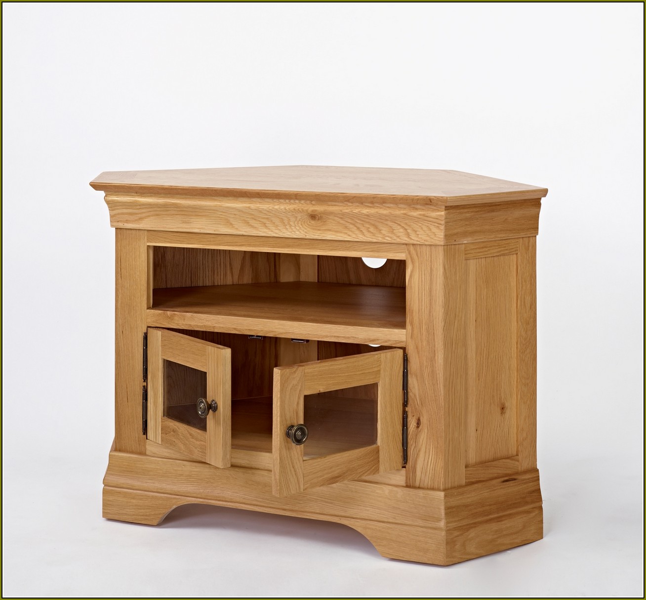 Small Oak Corner Cabinet