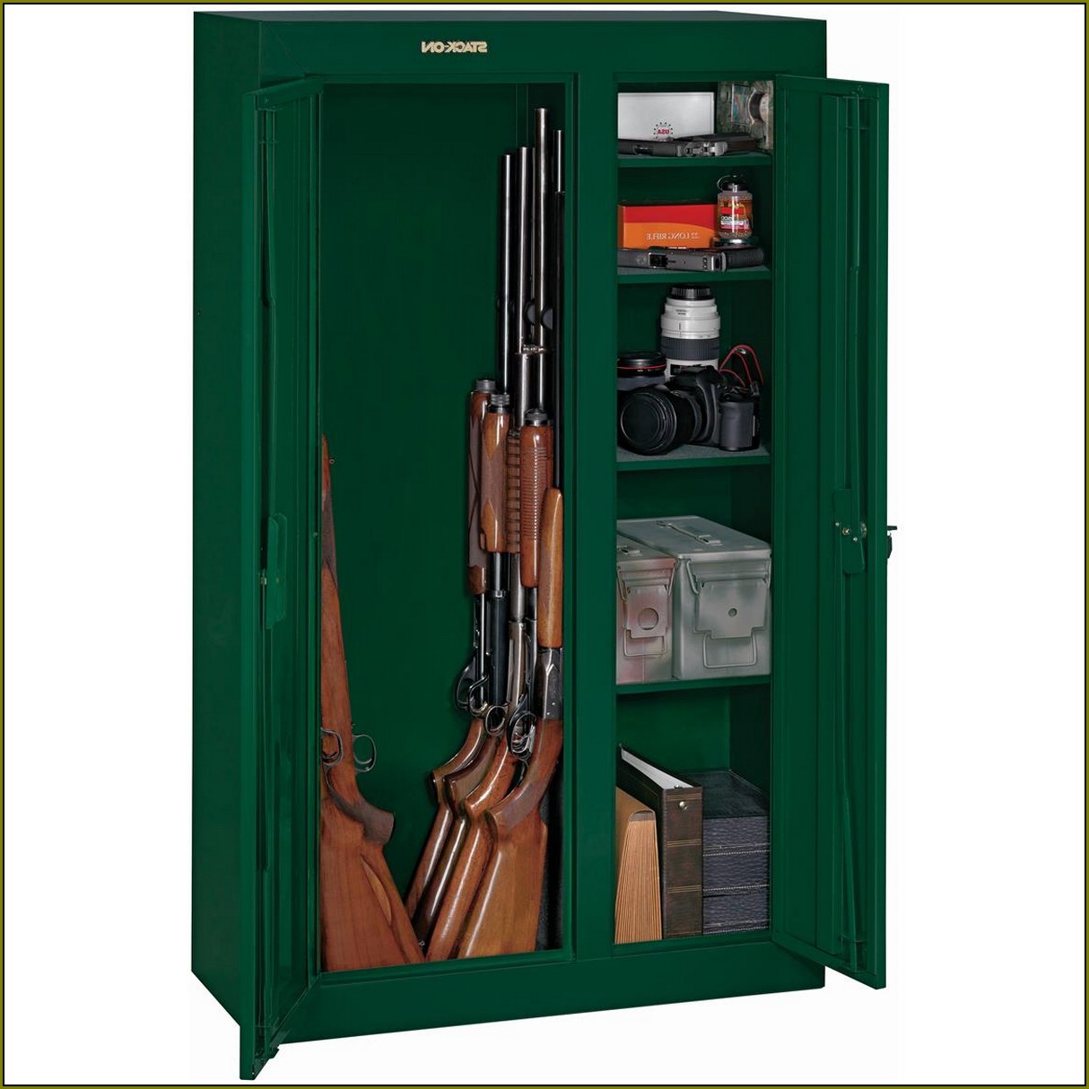 Stack On 10 Gun Cabinet Double Door