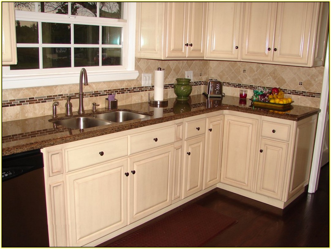 Tropic Brown Granite Countertops With White Cabinets