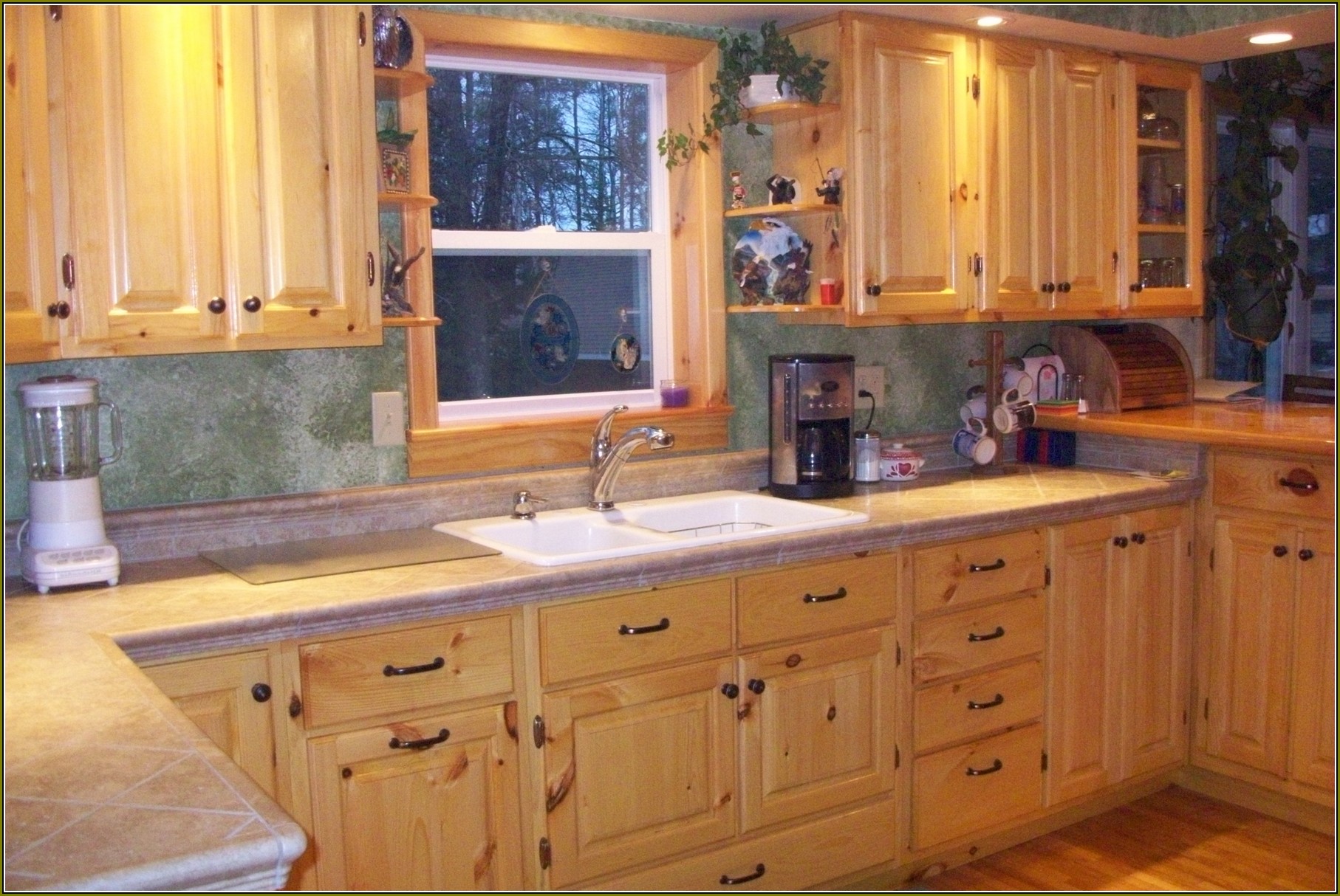 Update Knotty Pine Kitchen Cabinets